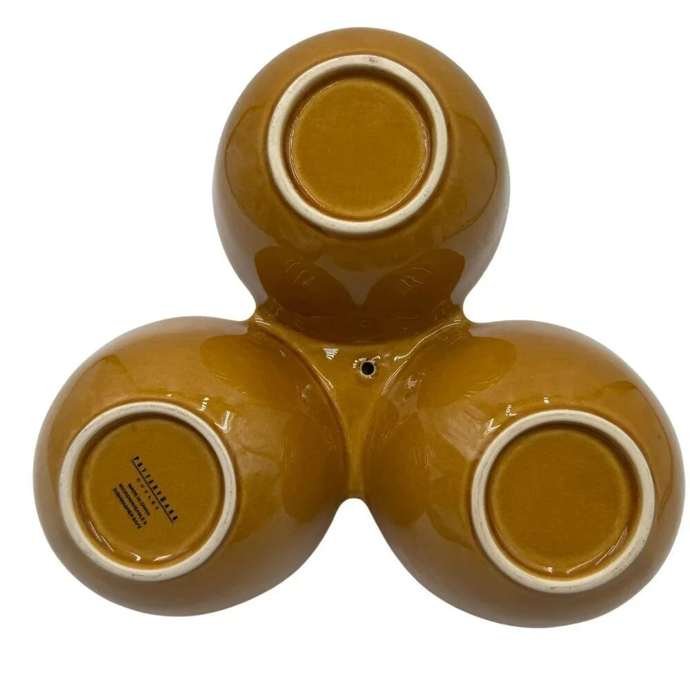 Pottery Barn Ceramic Multi Use Three Section Serving Dish